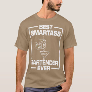Bester Smartass-Barkeeper je T-Shirt