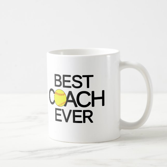 Bester Softball-Coach je schnellste Softball-Tasse Kaffeetasse (Rechts)