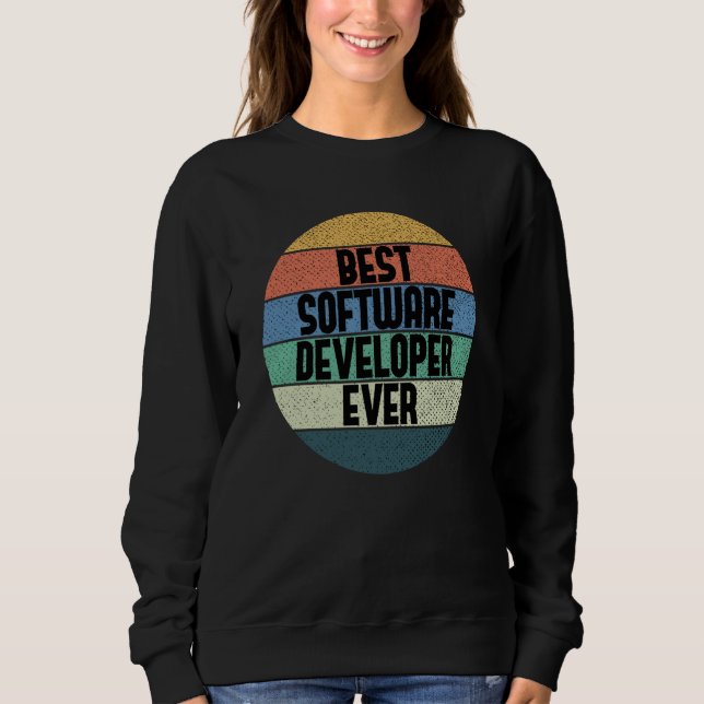Bester Softwareentwickler Aller Zeiten Coding Prog Sweatshirt (Vorderseite)
