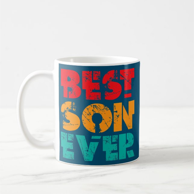 Bester Sohn je Bruder Vater Papa Vater Daddy Mama Kaffeetasse (Links)