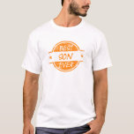 Bester Sohn je Orange T-Shirt<br><div class="desc">Die besten Produkte aller Zeiten! Best Son Ever Shirts,  Hoodies,  Tasse,  Taschen,  Hüte,  Wasserflaschen,  Uhren,  Telefongehäuse,  Preise,  Krawatte,  Ziergegenstände und mehr! Perfekter Dank oder Dankesgeschenk. Großartiges Geschenk für den besten Sohn,  der je gelassen hat,  wissen,  wie viel dir wichtig ist.</div>