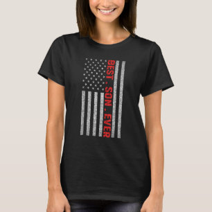 Bester Sohn je US-amerikanische Flagge zum Vaterta T-Shirt