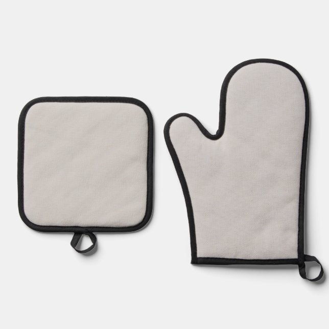 Bester Solid Color Silver Quiltierte Wärmeschutz Ofenhandschuh & Topflappen-Set (Vorderseite)