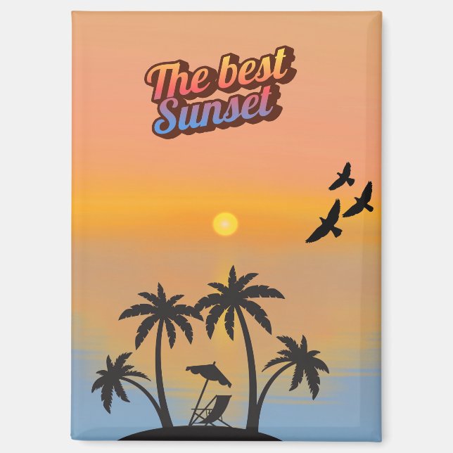 Bester Sonnenuntergang Magnet (Vorderseite)