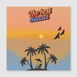 Bester Sonnenuntergang Magnetkarte