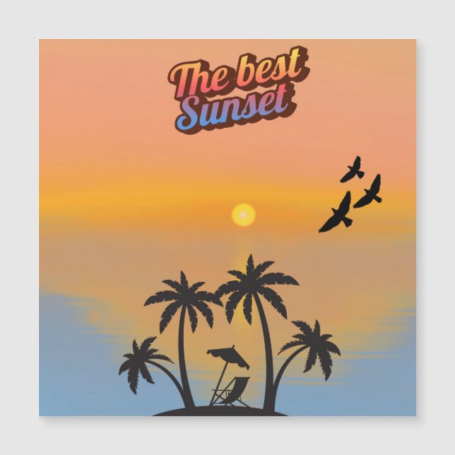 Bester Sonnenuntergang Magnetkarte (Vorderseite)