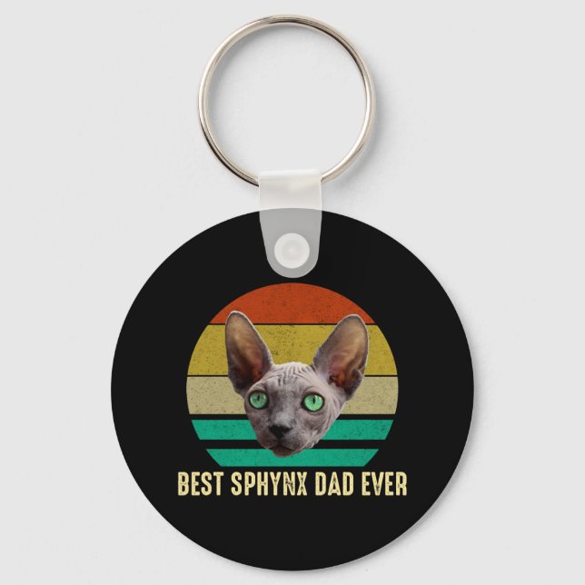 Bester Sphynx-Vater Jenseits Niedlich Funny Fairle Schlüsselanhänger (Vorderseite)