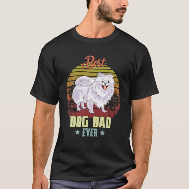 Bester Spitz Vater je Daddy Dog Lover Eigentümer T-Shirt (Vorderseite)