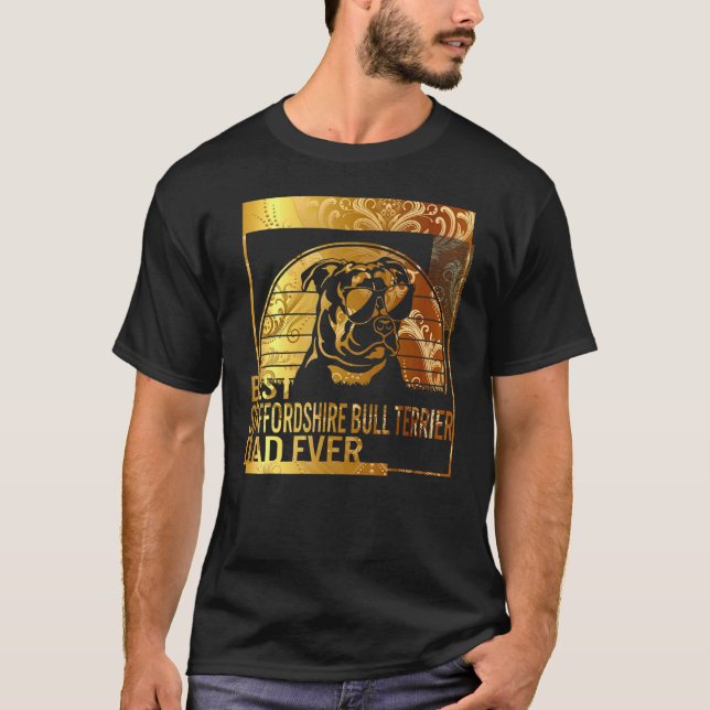 Bester Staffordshire Bull Terrier Vater Ever dog V T-Shirt (Vorderseite)