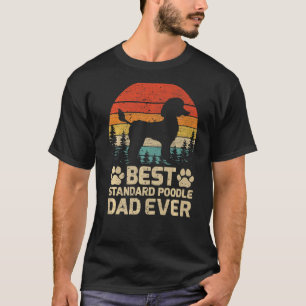 Bester Standard Pudel Papa Aller Zeiten Retro Vint T-Shirt