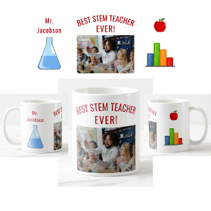 Bester STEM Lehrer je, Name, Foto, Wertschätzung Kaffeetasse