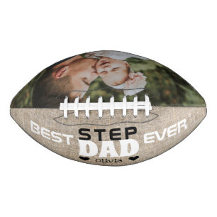 Bester Step-Vater je benutzerdefiniertes Foto Rust Football