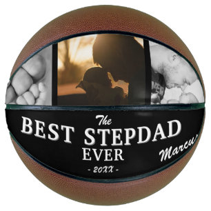Bester Stepdad je Vater Keepake 3 Foto Basketball