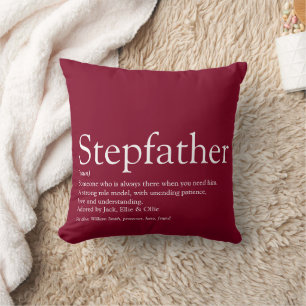 Bester Stepfather, Stepdad je Definition Burgund Kissen