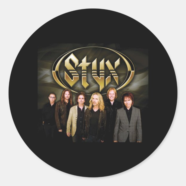 Bester STYX Band Retro 80er Style für Fans Runder Aufkleber (Vorderseite)