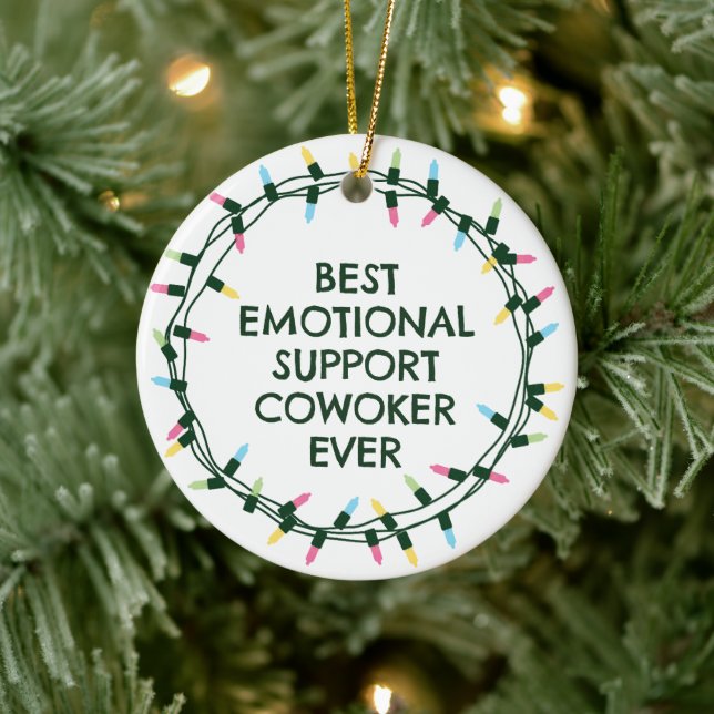 Bester Support-Cowoker für alle Zeiten Keramik Ornament (Baum)