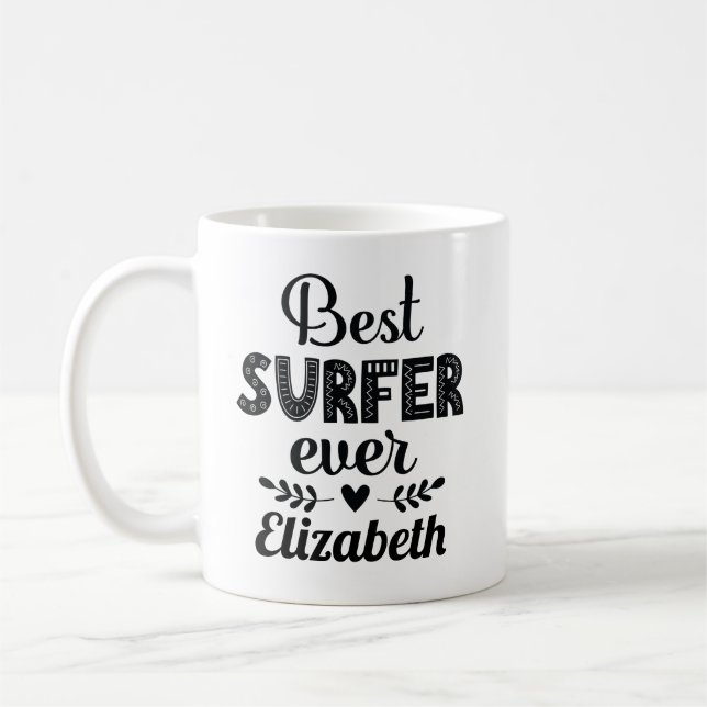 Bester Surfer je Niedliches Surfgeschenk Kaffeetasse (Links)
