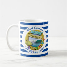 Bester Surfer Sunshine Nautical Navy Strip Porthol