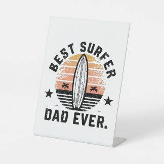 Bester Surfer-Vater überhaupt Sockelschild