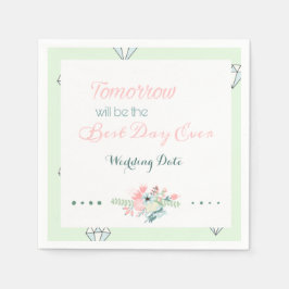 Bester Tag je (Abendessen der Probe) Serviette