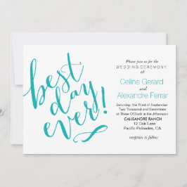 BESTER TAG JE Einladung zur Hochzeit | AQUAMARIN
