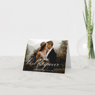 Bester Tag überhaupt Chic Script Hochzeit Danke Fo