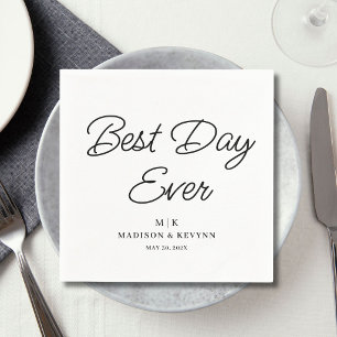 Bester Tag überhaupt Hochzeitsservietten Serviette
