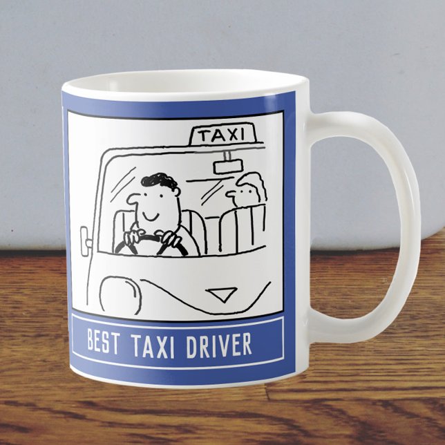 Bester Taxi Cartoon mit Name Choice. Kaffeetasse (Von Creator hochgeladen)