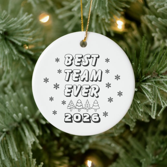 Bester Team-Mitarbeiter überhaupt  Keramik Ornament (Baum)