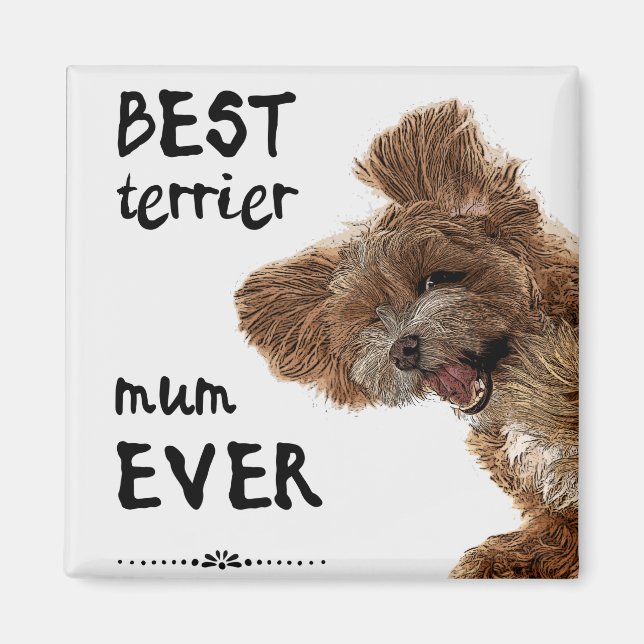 Bester Terrier-Mamma-Magnet Magnet (Vorne)