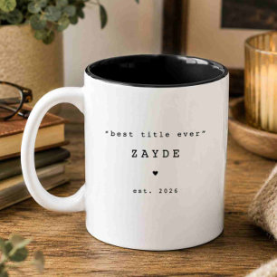 Bester Titel aller Zeiten Zayde individuelles Tass Zweifarbige Tasse