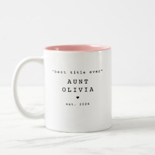Bester Titel überhaupt Tante Personalisierter Bech Zweifarbige Tasse