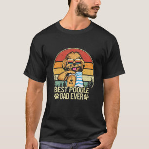 Bester Toy-Pudel-Vater überhaupt Vintage Retro Hun T-Shirt