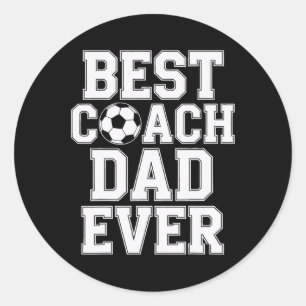 Bester Trainer Dad jemals Fußballspieler Coaching  Runder Aufkleber