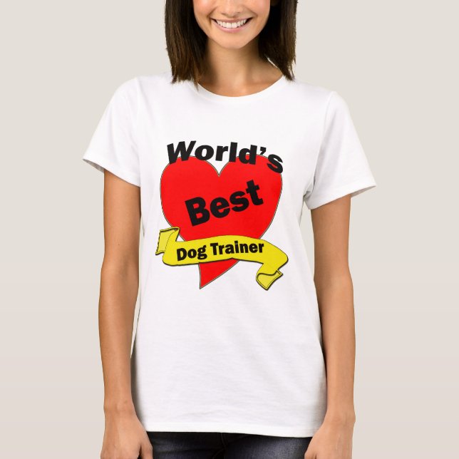 Bester Trainer der Welt Hunde T-Shirt (Vorderseite)