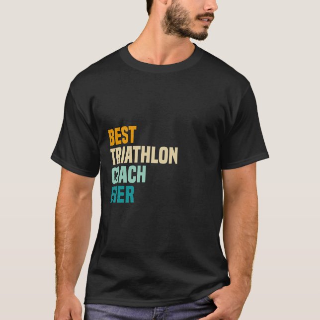 Bester Triathlon Coach je T-Shirt (Vorderseite)