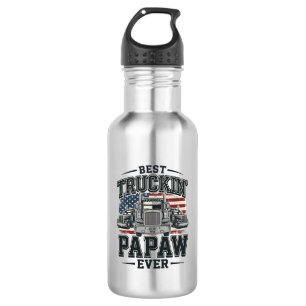 Bester Truckin' Papaw Aller Zeiten Vintage Trucker Edelstahlflasche