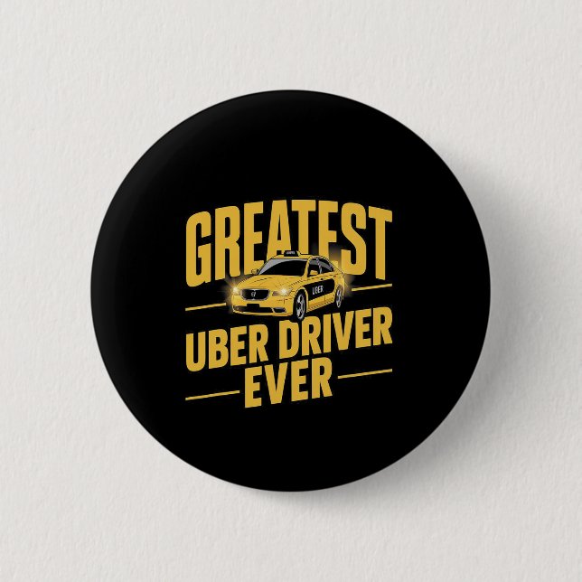 Bester Uber Driver je Uber Driver Funny 1 Button (Vorderseite)