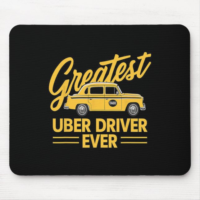 Bester Uber Driver je Uber Driver Funny 4 Mousepad (Vorne)