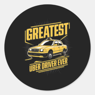 Bester Uber Driver je Uber Driver Funny Runder Aufkleber