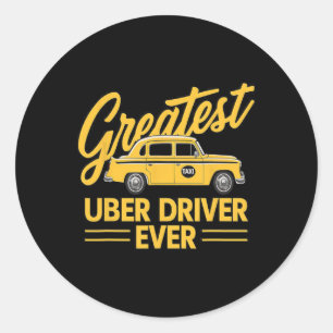 Bester Uber Driver je Uber Driver Funny Runder Aufkleber