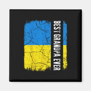 Bester ukrainischer Opa aller Zeiten Ukraine-Flagg Magnet