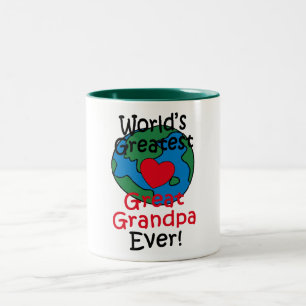 Bester Urgroßvater der Welt Herz Zweifarbige Tasse