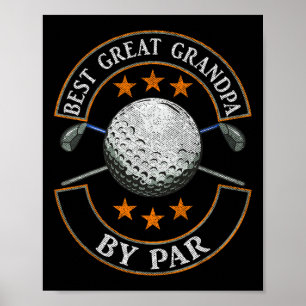 Bester Urgroßvater von Par Golf Liebhaber Sports V Poster