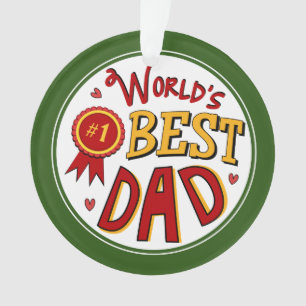 BESTER VATER #1 Spaß-cooles Weihnachtsgeschenk vo Ornament