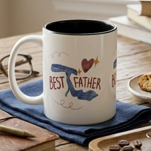 Bester Vater 2025 Tasse   Süße Krawatte und Herz V