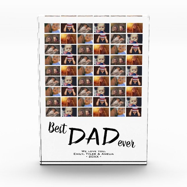 Bester Vater 6 FotoCollage Family Foto Block (Vorderseite)