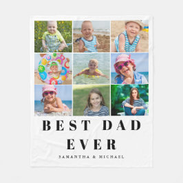Bester Vater 9 FotoCollage Fleecedecke