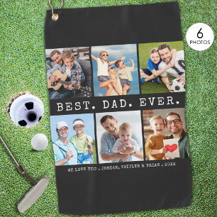 BESTER VATER ALLE ZEIT 6 Foto-Collage Benutzerdefi Golfhandtuch