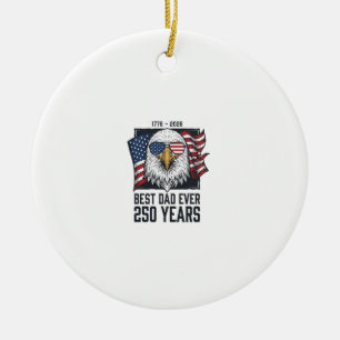 Bester Vater Aller Zeiten 250 Jahre Patriotischer  Keramik Ornament